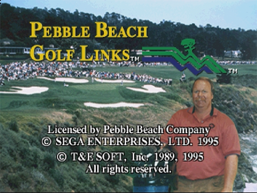 Pebble Beach Golf Links title screen for Sega Saturn